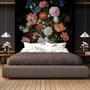 Elegant Dutch Dark Floral Bouquet Wallpaper Mural