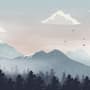 Kids Mountain Landscape with Snow Wallpaper Mural