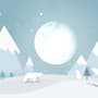 Kids Mountainscape with Bears and Blue Skyscape Wallpaper Mural