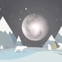 Kids Mountainscape with Cute Bears and Nightscape Wallpaper Mural