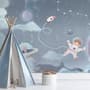 Soft Shining Planets and Astronaut for Boys Space Wallpaper Mural