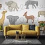Abstract Animal Line Art Wallpaper Mural