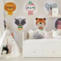 Kids Cute Safari Animals Pattern Wallpaper Mural