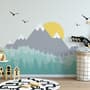 Kids Mountain Landscape with Trees Wallpaper Mural