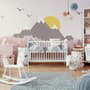 Kids Mountain Landscape with Trees Wallpaper Mural