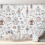 Kids Watercolor Robot Wallpaper Mural