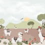 Papier peint panoramique Alpaga dans le désert