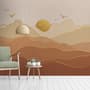 Gold Look Landscape Sunrise Sunset Wallpaper Mural