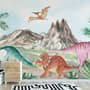 Cute Colorful World of the Dinosaurs Wallpaper Mural