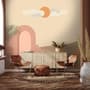 Abstract Desert Art with Stairs Wallpaper Mural