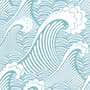 Kids Ocean Wave Pattern Wallpaper Mural