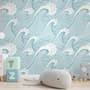 Kids Ocean Wave Pattern Wallpaper Mural