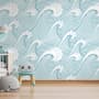 Kids Ocean Wave Pattern Wallpaper Mural