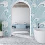Kids Ocean Wave Pattern Wallpaper Mural