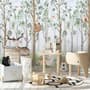 Kinderzimmer Niedliche Tiere im Wald Aquarell Fototapeten