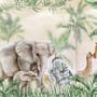 Kids Safari Animals with Cub Wallpaper Mural