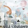 Kids Cycling Riding Cute Animals Wallpaper Mural