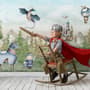 Kids Dragons Fairytale Cute Prince and Princess Wallpaper Mural