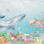 Kinder Niedliche Wal Unterwasser-Fototapeten