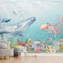 Kinder Niedliche Wal Unterwasser-Fototapeten