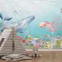 Kinder Niedliche Wal Unterwasser-Fototapeten