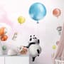 Süße fliegende Panda & Tiere Kinderzimmer-Fototapete