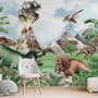 Kids Dinosaur with Trex Jurassic World Wallpaper Mural