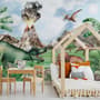 Kids Dinosaur with Trex Jurassic World Wallpaper Mural