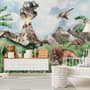 Kids Dinosaur with Trex Jurassic World Wallpaper Mural