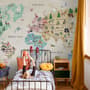 Kids Watercolor World Map Wallpaper Mural