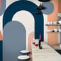 Geometric Arch with Shapes Wallpaper Mural