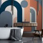 Geometric Arch with Shapes Wallpaper Mural