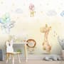 Kids Nursery Safari Animals Playing Wallpaper Mural