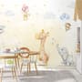 Kids Nursery Safari Animals Playing Wallpaper Mural