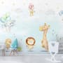 Kids Nursery Safari Animals Playing Wallpaper Mural