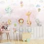 Kids Nursery Safari Animals Playing Wallpaper Mural