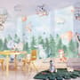 Kids Cute Animals Dancing in the Forest Wallpaper Mural