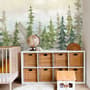 Watercolor Pine Tree Kids Nursery Forest Wallpaper Mural