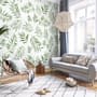 Watercolor Green Palm Leaf Pattern Wallpaper Mural