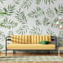 Watercolor Green Palm Leaf Pattern Wallpaper Mural