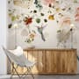 Watercolor Soft Peony Floral Blossom Wallpaper Mural