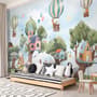 Cute Flying Animals with Treehouse for Kids Nursery Wallpaper Mural
