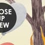 Papier peint panoramique animaux d'hiver et zeppelin pour enfants