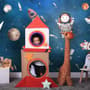 Kids Watercolor Space with Planets Wallpaper Mural
