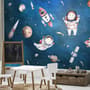 Kids Watercolor Space with Planets Wallpaper Mural