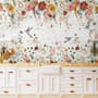 Watercolor Soft Floral with Birds Wallpaper Mural