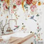 Watercolor Soft Floral with Birds Wallpaper Mural