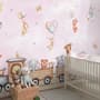 Cute Kids Animals on Train Wallpaper Mural