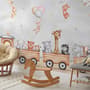 Cute Kids Animals on Train Wallpaper Mural