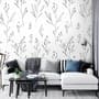 Minimal and Modern Field Plants Art Wallpaper Mural